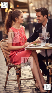 CHANEL 22PS Burnt Orange Signature Logo Frill Silk Dress 38 シャネル オレンジ シグネチャー ロゴ柄 シルク100% ワンピース 即発