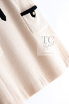 CHANEL 05A Cream Black Trim CC Buttons Wool Dress 36 シャネル クリーム ブラック トリム ココボタン 半袖 ウール ワンピース 即発