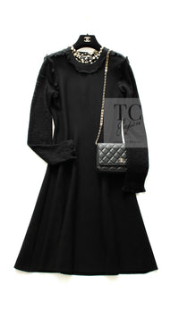 CHANEL 16B Black Cashmere Silk Knit Long Dress 38 シャネル ブラック カシミヤ シルク ニット ロング ワンピース 即発