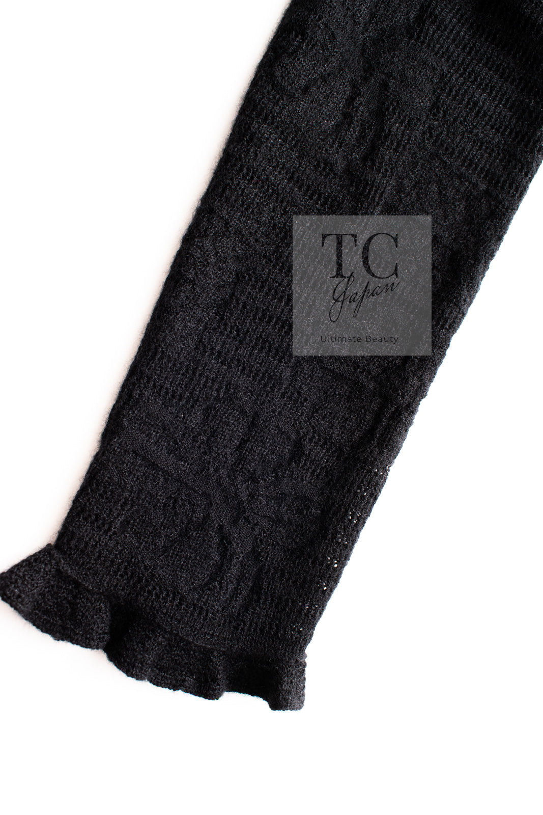 シャネル ワンピース CHANEL ブラック カシミヤ シルク ニット ロング