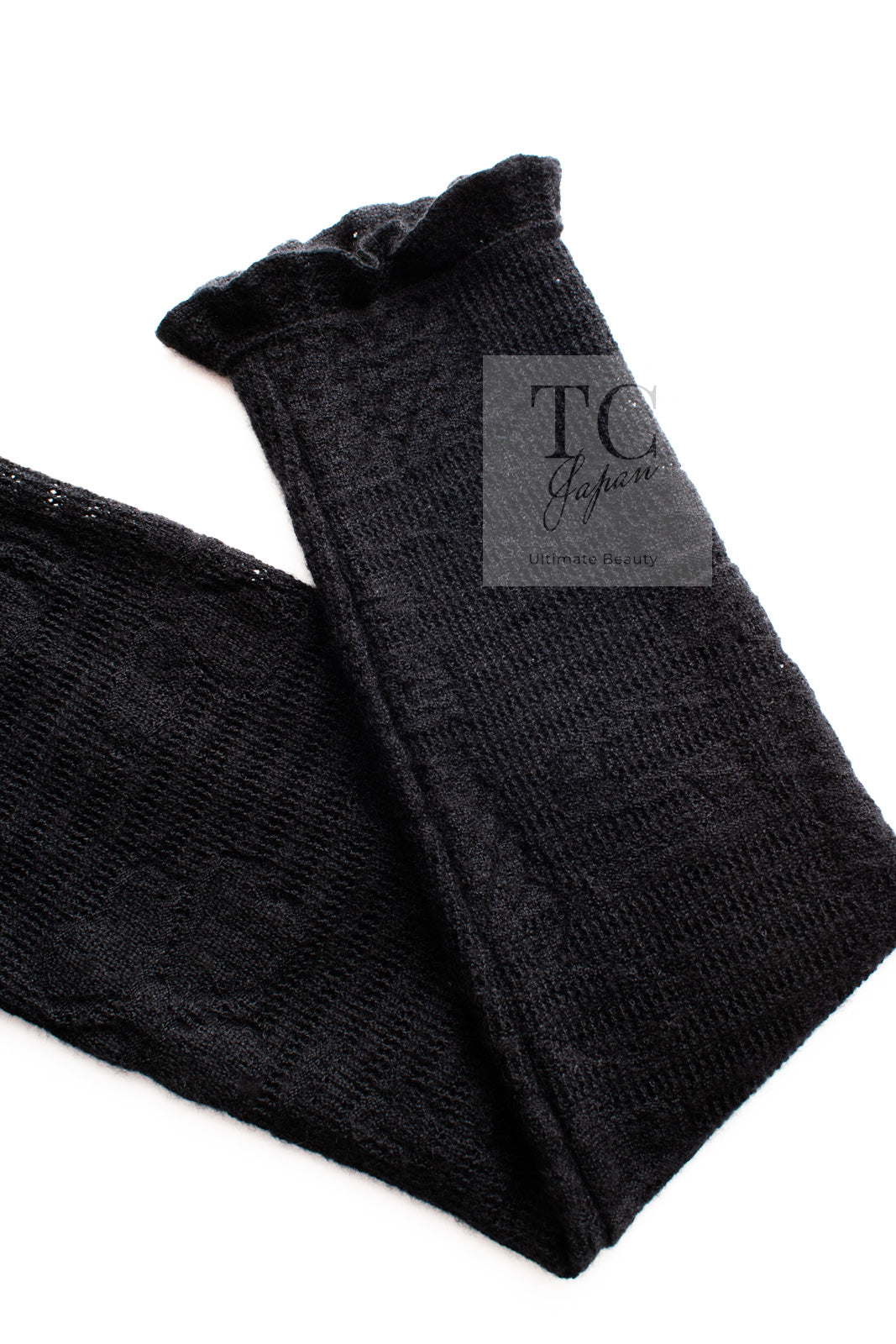 シャネル ワンピース CHANEL ブラック カシミヤ シルク ニット ロング