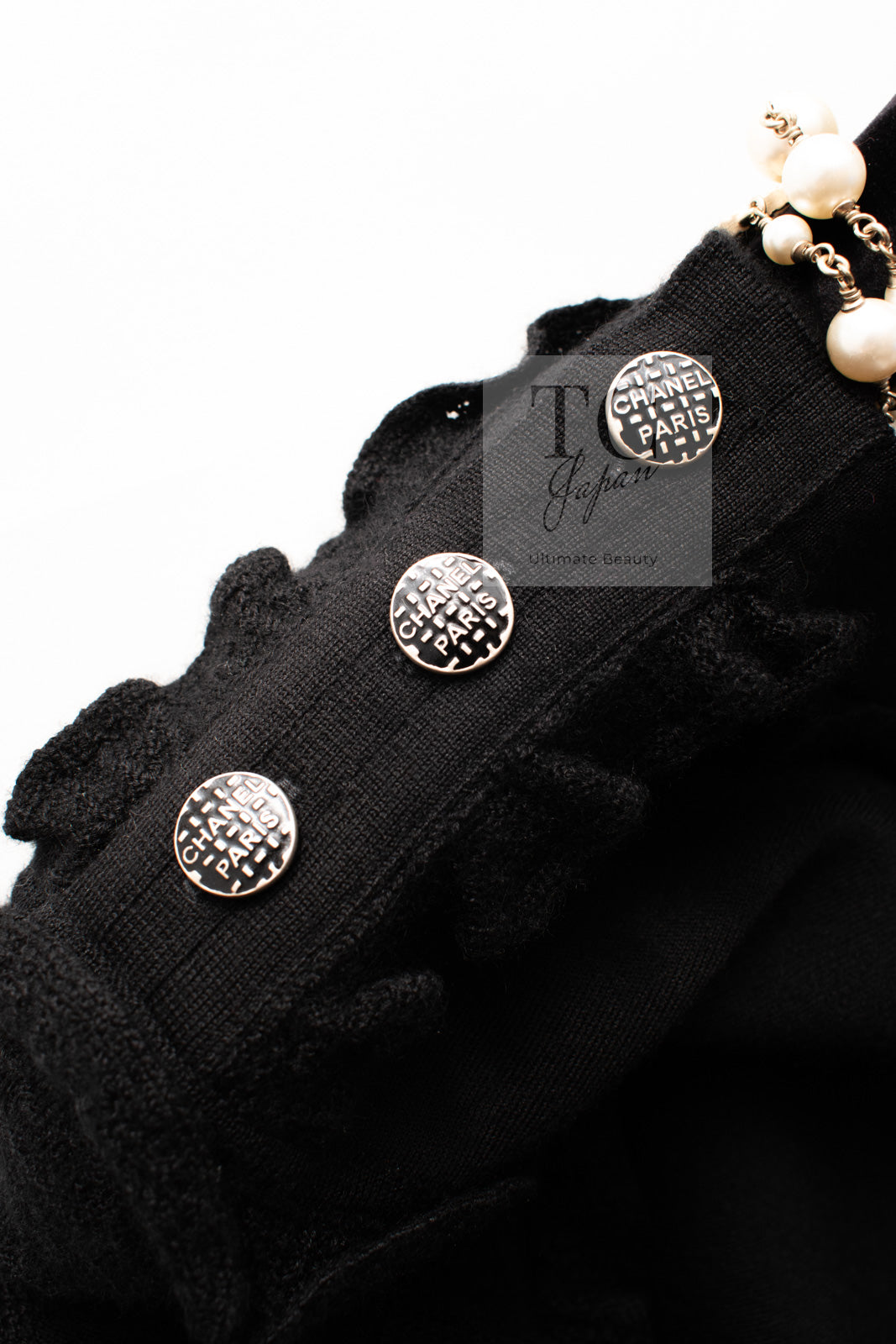 シャネル ワンピース CHANEL ブラック カシミヤ シルク ニット ロング