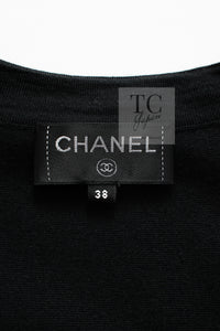 CHANEL 16B Black Cashmere Silk Knit Long Dress 38 シャネル ブラック カシミヤ シルク ニット ロング ワンピース 即発