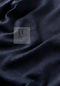 CHANEL 13PF Navy Emblem Wool 100% Stretch Knit Sweater Dress 36 シャネル ネイビー エンブレム ワッペン ウール100% ニット ストレッチ 薄手 セーター ワンピース 即発