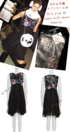 CHANEL 01A Black Multicolor Sequin Embellishments Silk Dress 36 38 シャネル ブラック マルチカラー シルク スパンコール 幻のドレス ワンピース 即発