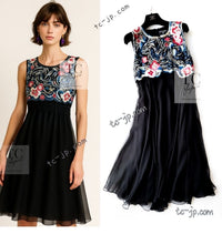 CHANEL 01A Black Multicolor Sequin Embellishments Silk Dress 36 38 シャネル ブラック マルチカラー シルク スパンコール 幻のドレス ワンピース 即発