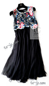 CHANEL 01A Black Multicolor Sequin Embellishments Silk Dress 38 シャネル ブラック マルチカラー シルク スパンコール 幻のドレス ワンピース 即発