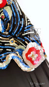 CHANEL 01A Black Multicolor Sequin Embellishments Silk Dress 36 38 シャネル ブラック マルチカラー シルク スパンコール 幻のドレス ワンピース 即発