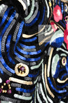 CHANEL 01A Black Multicolor Sequin Embellishments Silk Dress 38 シャネル ブラック マルチカラー シルク スパンコール 幻のドレス ワンピース 即発