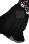 CHANEL 01A Black Multicolor Sequin Embellishments Silk Dress 38 シャネル ブラック マルチカラー シルク スパンコール 幻のドレス ワンピース 即発