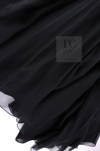 CHANEL 01A Black Multicolor Sequin Embellishments Silk Dress 38 シャネル ブラック マルチカラー シルク スパンコール 幻のドレス ワンピース 即発
