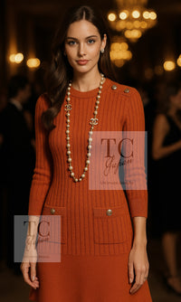 CHANEL 18PF Black Cotton Wool Knit Dress 36 シャネル ブラック コットン ウール ニット ワンピース 即発