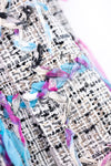 CHANEL 07C White Graffiti CC Logo Tweed Dress 36 シャネル ホワイト グラフィティ ロゴ ツイード ワンピース 即発