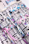 CHANEL 07C White Graffiti CC Logo Tweed Dress 36 シャネル ホワイト グラフィティ ロゴ ツイード ワンピース 即発