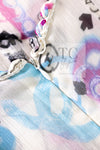 CHANEL 07C White Graffiti CC Logo Tweed Dress 36 シャネル ホワイト グラフィティ ロゴ ツイード ワンピース 即発