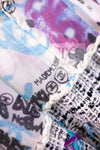 CHANEL 07C White Graffiti CC Logo Tweed Dress 36 シャネル ホワイト グラフィティ ロゴ ツイード ワンピース 即発