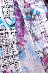 CHANEL 07C White Graffiti CC Logo Tweed Dress 36 シャネル ホワイト グラフィティ ロゴ ツイード ワンピース 即発
