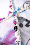 CHANEL 07C White Graffiti CC Logo Tweed Dress 36 シャネル ホワイト グラフィティ ロゴ ツイード ワンピース 即発