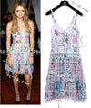 CHANEL 07C White Graffiti CC Logo Tweed Dress 36 シャネル ホワイト グラフィティ ロゴ ツイード ワンピース 即発