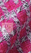 CHANEL 14S Pink White Metallic Trim Cotton Tweed Dress 36 シャネル ピンク ホワイト メタリック トリム コットン ツイード ワンピース 即発