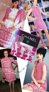 CHANEL 14S Pink White Metallic Trim Cotton Tweed Dress 36 シャネル ピンク ホワイト メタリック トリム コットン ツイード ワンピース 即発