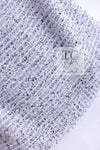CHANEL 16PS White Gray Sleeveless CC Buttons Stretch Knit Dress 36 シャネル ホワイト グレー ストレッチ ノースリーブ CC ボタン ニット ワンピース 即発