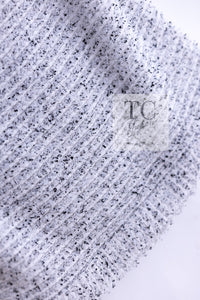 CHANEL 16PS White Gray Sleeveless CC Buttons Stretch Knit Dress 36 シャネル ホワイト グレー ストレッチ ノースリーブ CC ボタン ニット ワンピース 即発