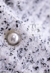 CHANEL 16PS White Gray Sleeveless CC Buttons Stretch Knit Dress 36 シャネル ホワイト グレー ストレッチ ノースリーブ CC ボタン ニット ワンピース 即発