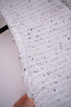 CHANEL 16PS White Gray Sleeveless CC Buttons Stretch Knit Dress 36 シャネル ホワイト グレー ストレッチ ノースリーブ CC ボタン ニット ワンピース 即発