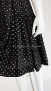 CHANEL 89S Black Beige Wool Dot Print Dress 34 36 シャネル ブラック ベージュ ウール ドット柄 ワンピース 即発