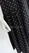 CHANEL 89S Black Beige Wool Dot Print Dress 34 36 シャネル ブラック ベージュ ウール ドット柄 ワンピース 即発