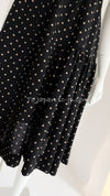 CHANEL 89S Black Beige Wool Dot Print Dress 34 36 シャネル ブラック ベージュ ウール ドット柄 ワンピース 即発