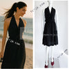 CHANEL 89S Black Beige Wool Dot Print Dress 34 36 シャネル ブラック ベージュ ウール ドット柄 ワンピース 即発