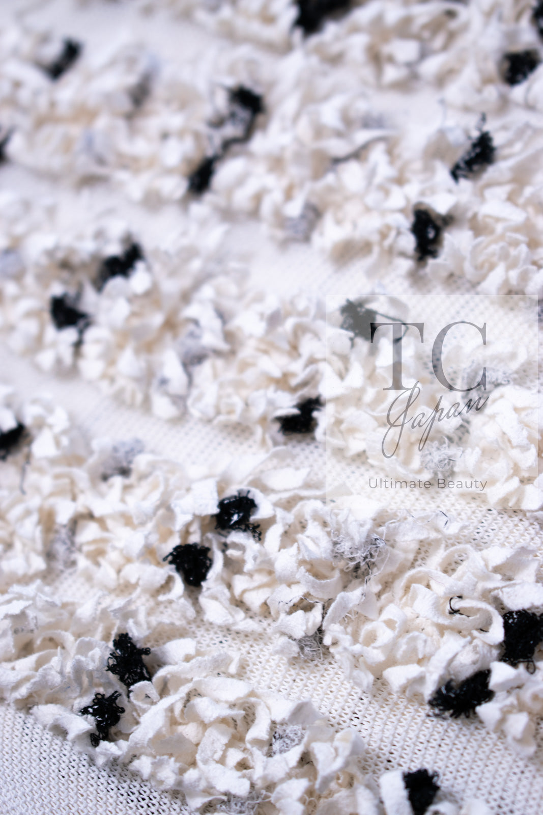 シャネル ワンピース トップス CHANEL アイボリー ブラック ロゴ