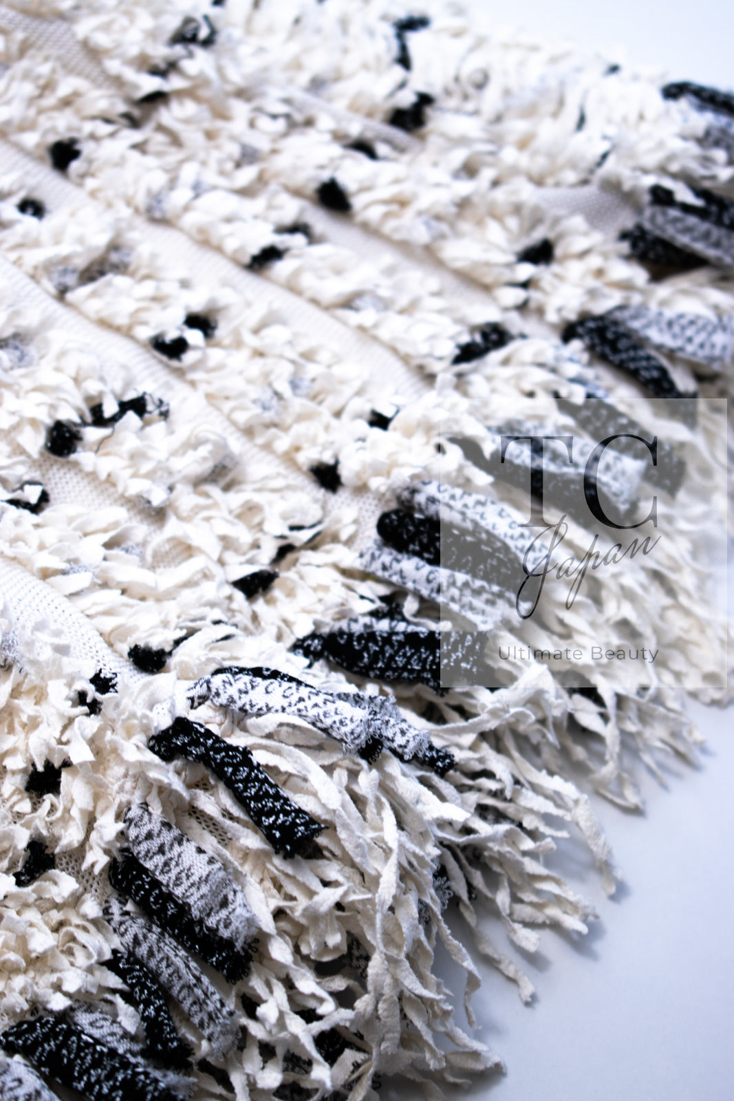 シャネル ワンピース トップス CHANEL アイボリー ブラック ロゴ