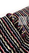 CHANEL 11C Black Border Multi Color Tunic Dress Tops 38 シャネル ブラック マルチカラー ストライプ ボーダー ツイード チュニック ワンピース トップス 即発