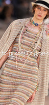 CHANEL 17C Creme Marigold Multi Cotton Cardigan 34 36 シャネル クリーム マリゴールド コットン ストレッチ テープ トリム カーディガン 即発