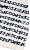 CHANEL 17PS Ivory Black Chain Turn Lock Pattern Cashmere Knit Dress 36 シャネル アイボリー ブラック チェーン & ターンロック 柄 カシミヤ ニット ワンピース 即発