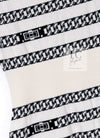 CHANEL 17PS Ivory Black Chain Turn Lock Pattern Cashmere Knit Dress 36 シャネル アイボリー ブラック チェーン & ターンロック 柄 カシミヤ ニット ワンピース 即発