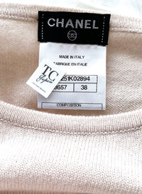 CHANEL 11C Pink Black Stripe Cashmere Knit Dress 36 シャネル ピンク ブラック ストライプ ボーダー カシミア100% ニット ワンピース 即発 - TC JAPAN