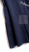 CHANEL 13C Versailles Navy Jacquard Sleeveless Dress 34 36 シャネル ベルサイユ ネイビー ジャガード ニット ノースリーブ ワンピース 即発