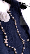 CHANEL 13C Versailles Navy Jacquard Sleeveless Dress 34 36 シャネル ベルサイユ ネイビー ジャガード ニット ノースリーブ ワンピース 即発