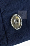 CHANEL 13C Versailles Navy Jacquard Sleeveless Dress 34 36 シャネル ベルサイユ ネイビー ジャガード ニット ノースリーブ ワンピース 即発