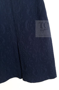 CHANEL 13C Versailles Navy Jacquard Sleeveless Dress 34 36 シャネル ベルサイユ ネイビー ジャガード ニット ノースリーブ ワンピース 即発