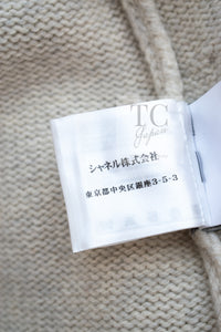 CHANEL 09A Beige Wool Cashmere CC Logo Knit Dress 34 シャネル ベージュ ウール カシミア CC ロゴ ニット ワンピース 即発