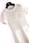 CHANEL 09A Beige Wool Cashmere CC Logo Knit Dress 34 シャネル ベージュ ウール カシミア CC ロゴ ニット ワンピース 即発