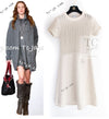 CHANEL 09A Beige Wool Cashmere CC Logo Knit Dress 34 シャネル ベージュ ウール カシミア CC ロゴ ニット ワンピース 即発