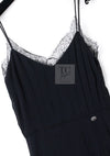 CHANEL 16PF Black Silk Lace Slip Long Dress 34 シャネル ブラック シルク レース スリップ ロング ドレス ワンピース 即発