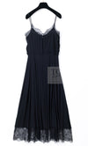 CHANEL 16PF Black Silk Lace Slip Long Dress 34 シャネル ブラック シルク レース スリップ ロング ドレス ワンピース 即発