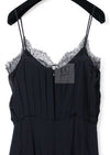 CHANEL 16PF Black Silk Lace Slip Long Dress 34 シャネル ブラック シルク レース スリップ ロング ドレス ワンピース 即発